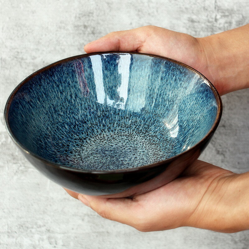 創意窯變餐具陶瓷拉面碗湯碗瓷碗大碗泡面碗家用沙拉碗湯菜碗