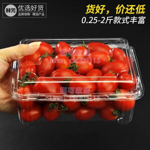 打包盒 一次性水果包裝盒超市一斤裝透明塑料盒水果店500M網紅草莓打包盒 三木優選