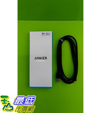 [網購退回拆封品1個] Anker A8166011 PowerLine USB 3.0 Type A 轉 USB-C 充電線 1.8M 黑 5Gbps 傳輸線 適 Samsung Galaxy Note MacBook Sony HTC