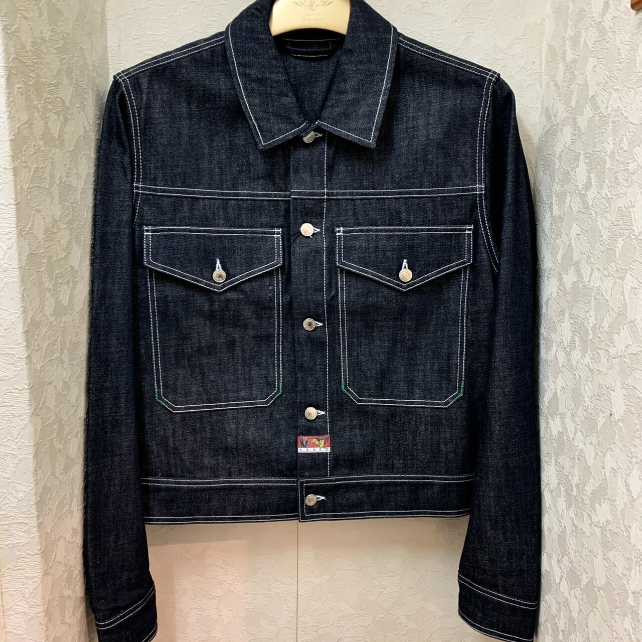 (零碼款式)(M/2XL)(Little bee小蜜蜂精品)KENZO 背後老虎大LOGO 牛仔外套