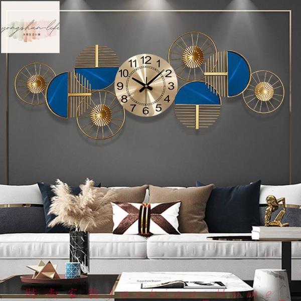 歐式復古鐘 創意金屬掛鐘 壁鐘 掛牆鍾 靜音時鐘 掛錶 家用客廳餐廳牆面裝飾壁鐘 個性創意手工藝術時尚鐘錶