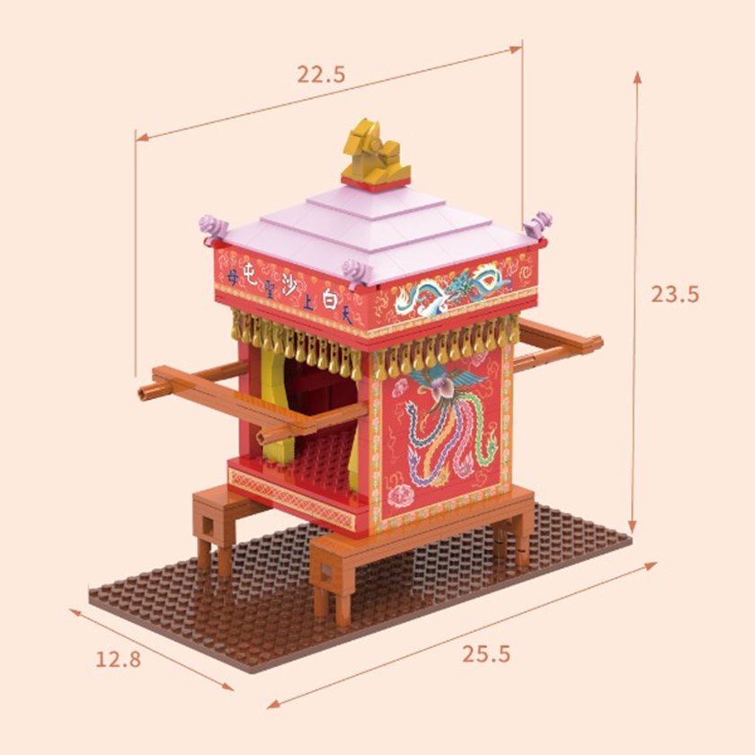 【TRUE WAY TOY】EW-5168 粉紅超跑積木(廟方授權積木/已過香爐) 粉紅超跑 白沙屯 廟宇系列 積木 3