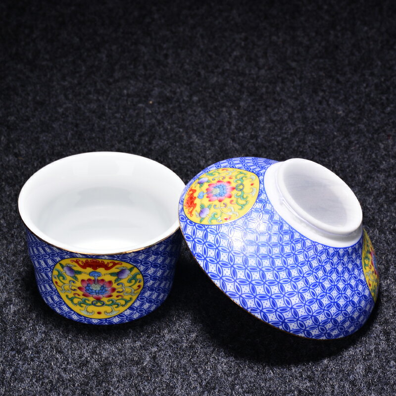 陶生活 陶瓷功夫茶漏琺瑯彩茶濾網 茶濾託過濾器茶道功夫茶具配件1入