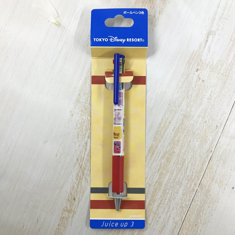 日本製 東京迪士尼海洋 限定商品 3色原子筆 0.4mm｜小鶴日貨