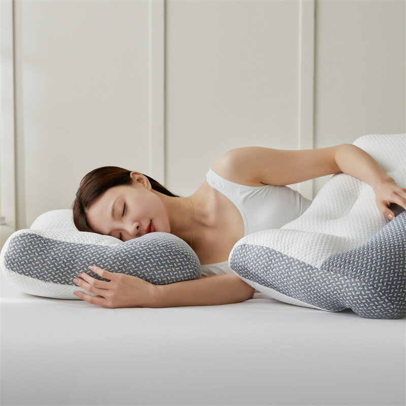 日式頸椎枕非矯正修復反牽引枕枕護頸枕頭枕芯助睡眠成人保健枕