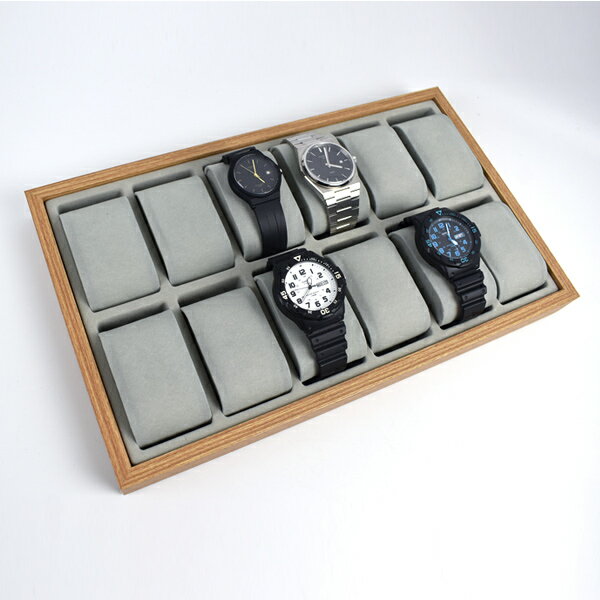 手錶盒 木質無蓋12格手錶收納盒【NAWA76】