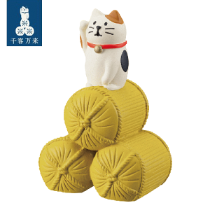 日本DECOLE 療癒小物 公仔 攝影道具 - 米袋上的貓 Concombre ( ZCB-26363 ) 喵星人 現貨