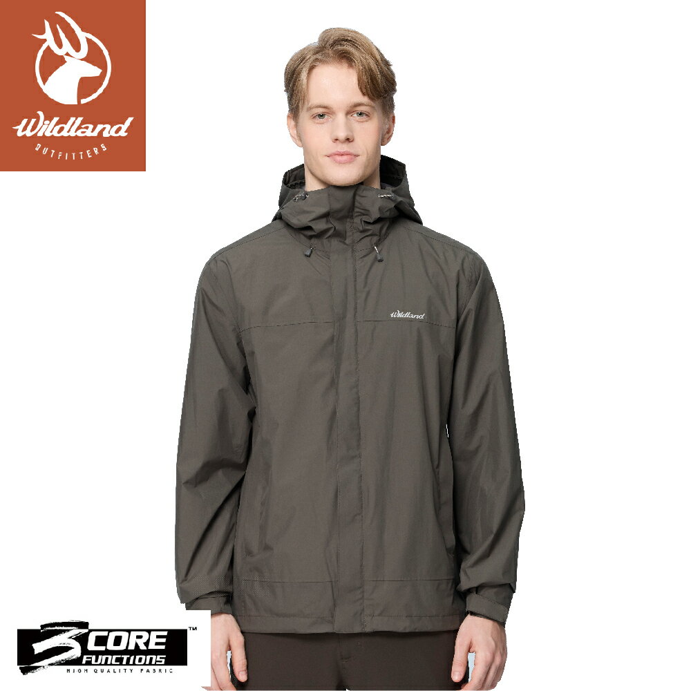 【Wildland 荒野 男 20D輕薄防水高透濕機能外套《忘憂森林》】W3908/軟殼外套/薄風衣