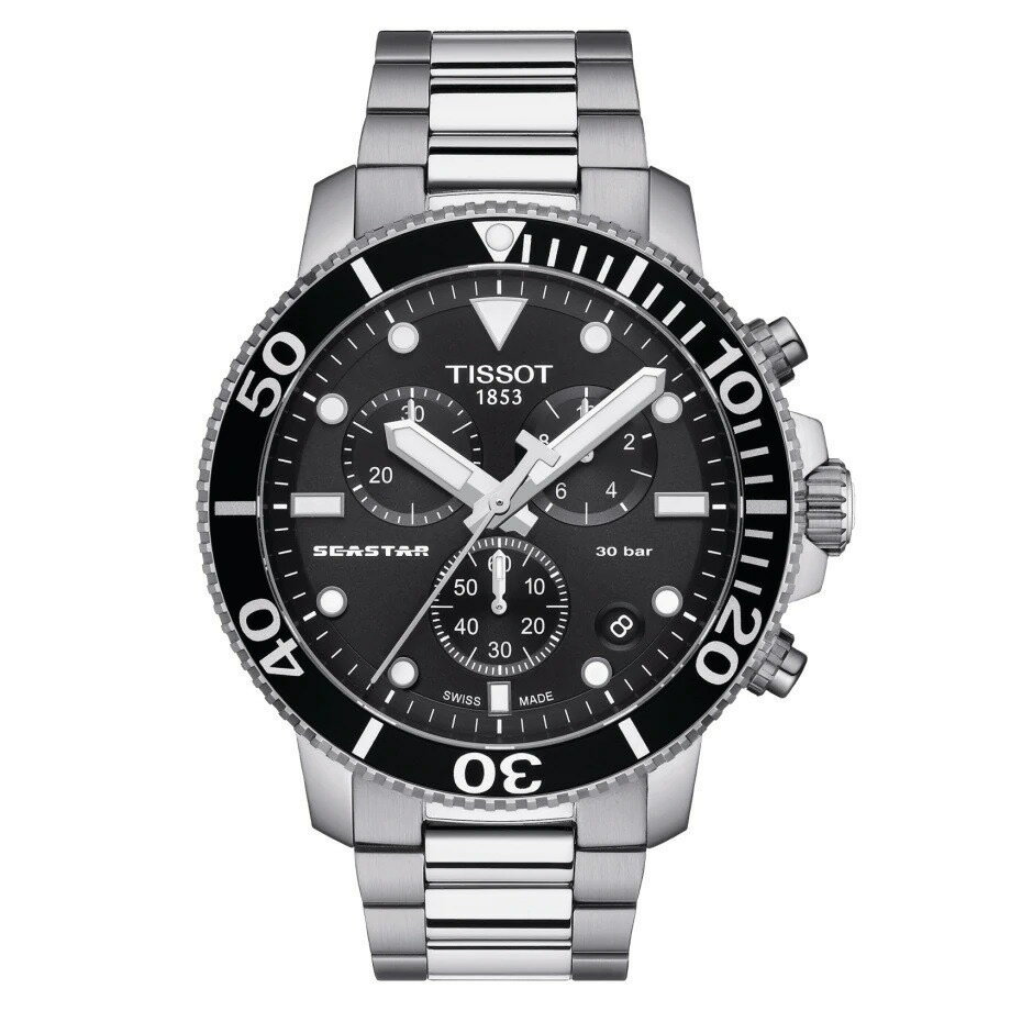 公司貨TISSOT 天梭手錶Seastar 1000海洋之星T1204171105100三眼計時正品 實體店面男錶