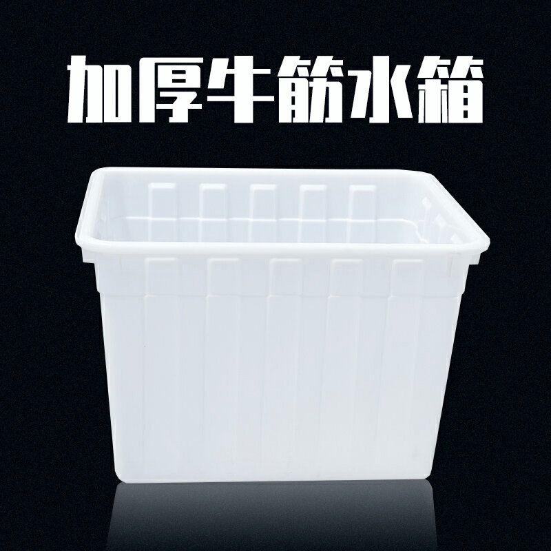 加厚牛筋水箱塑膠長方形賣魚養魚水產養殖家用儲水桶大容量塑料桶