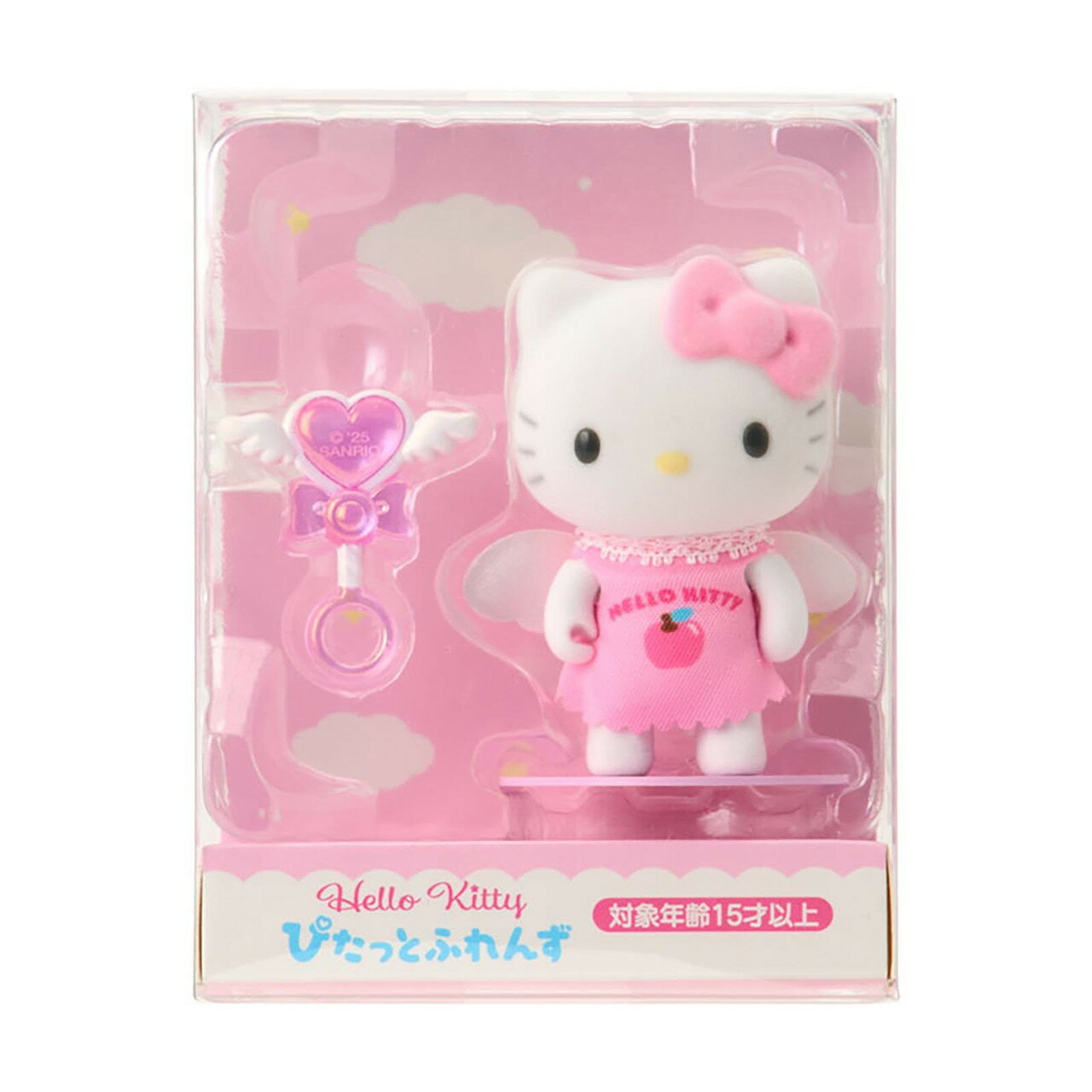 【震撼精品百貨】Hello Kitty 凱蒂貓~日本SANRIO三麗鷗 KITTY植絨迷你公仔擺飾-天使款*39663