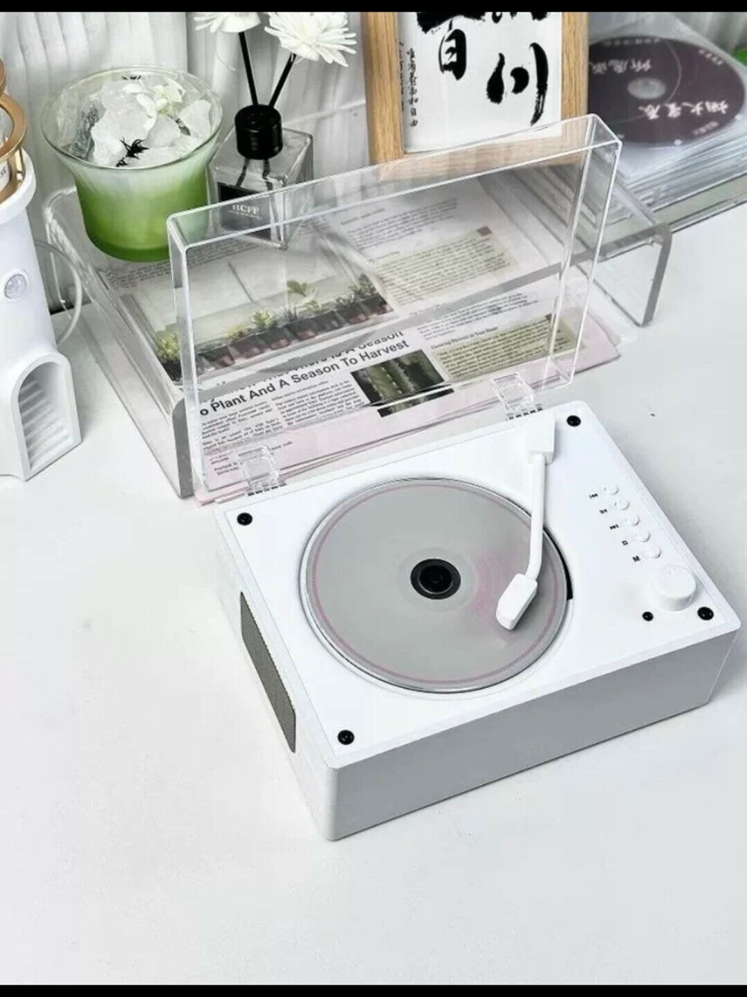 【】熱銷橙迪復古+桌面式CD機+播放器+便攜式CD專輯播放器+一體音【北歐居家生活】