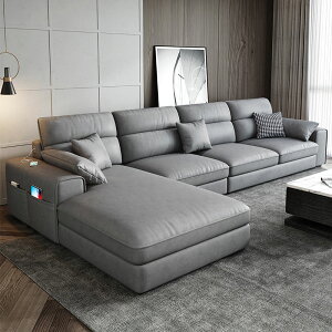 意式輕奢科技布沙發現代簡約小戶型客廳北歐極簡布藝沙發組合套裝