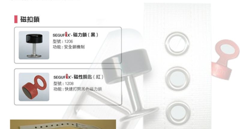 Segufix德國專利磁扣 約束袋磁性鑰匙