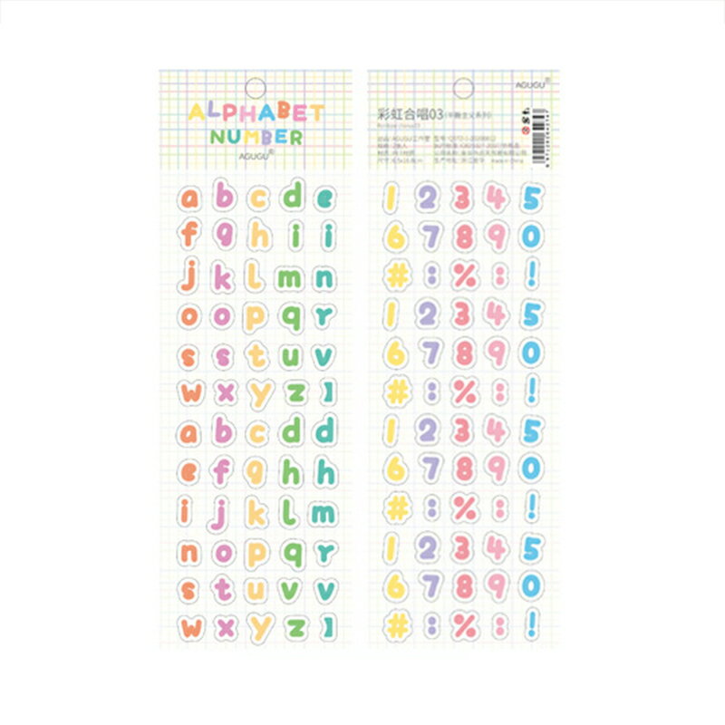 半糖主義創意數字字母閃光貼紙 (2入裝) 雷射貼紙 手帳貼紙 裝飾貼紙【BlueCat】【JC4231】 9