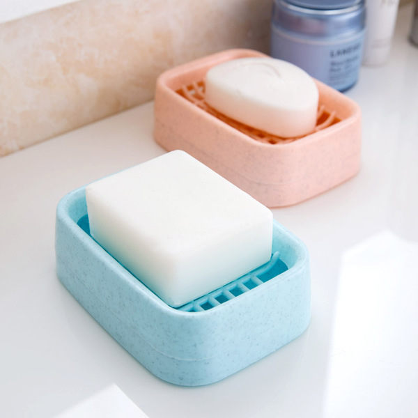 <br/><br/>  PS Mall 創意浴室雙層瀝水肥皂盒 時尚手工皂架香皂托【J993】<br/><br/>