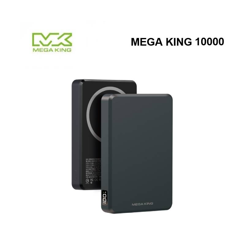 MK  MEGA KING 10000 準固態防爆磁吸行動電源 暗影黑