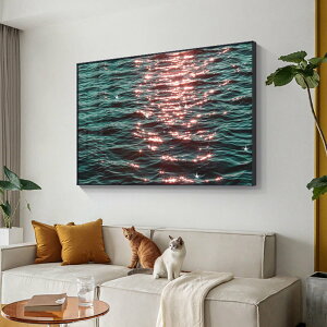大海風景臥室畫現代簡約客廳海浪波光粼粼裝飾畫過道墻面裝飾掛畫