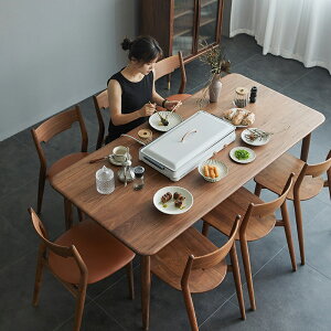 樸愫木作 北美黑鬍桃全實木 餐桌 椅 家用 北歐日式 長方形 家具小戶型