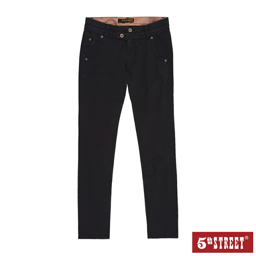 女裝 牛仔褲 低腰 微寬鬆 長褲 直筒褲 黑色 (941242) 【5th STREET】【APP下單享4%回饋】★網路獨家