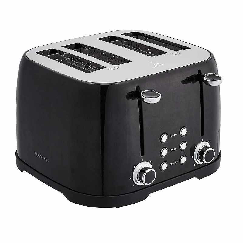 Amazon Basics 4片式 烤麵包機 TA5728C Toaster 黑/銀/白 [2美國直購]