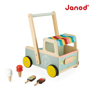 【法國Janod】平衡學步系列-冰淇淋餐車 / 騎乘玩具 / 學步車