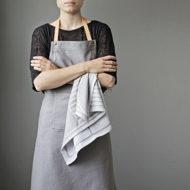 妙HOME北歐丹麥圍裙純棉北歐時尚簡約圍裙廚房餐廳工作室圍裙 全館免運