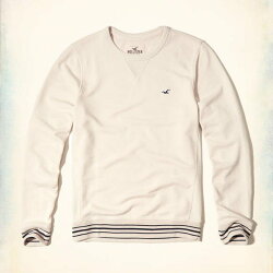 美國百分百【全新真品】Hollister Co. 帽T HCO T恤 長袖 上衣 大學T 海鷗 米白 S號 H865