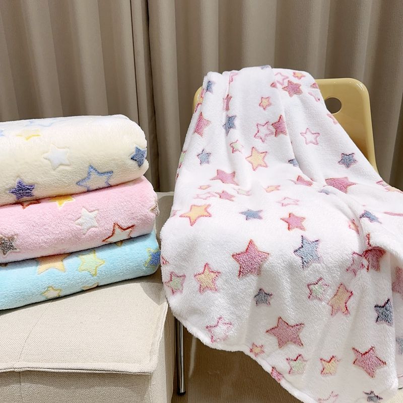 空調毯ins風印花卡通法蘭絨小毛毯兒童學生宿舍辦公室休閑膝蓋毯空調毯