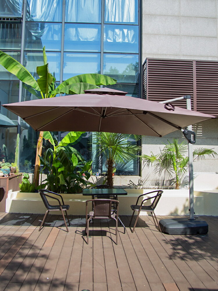 戶外遮陽傘庭院傘別墅花園羅馬傘室外休閑咖啡店太陽傘露天陽臺傘