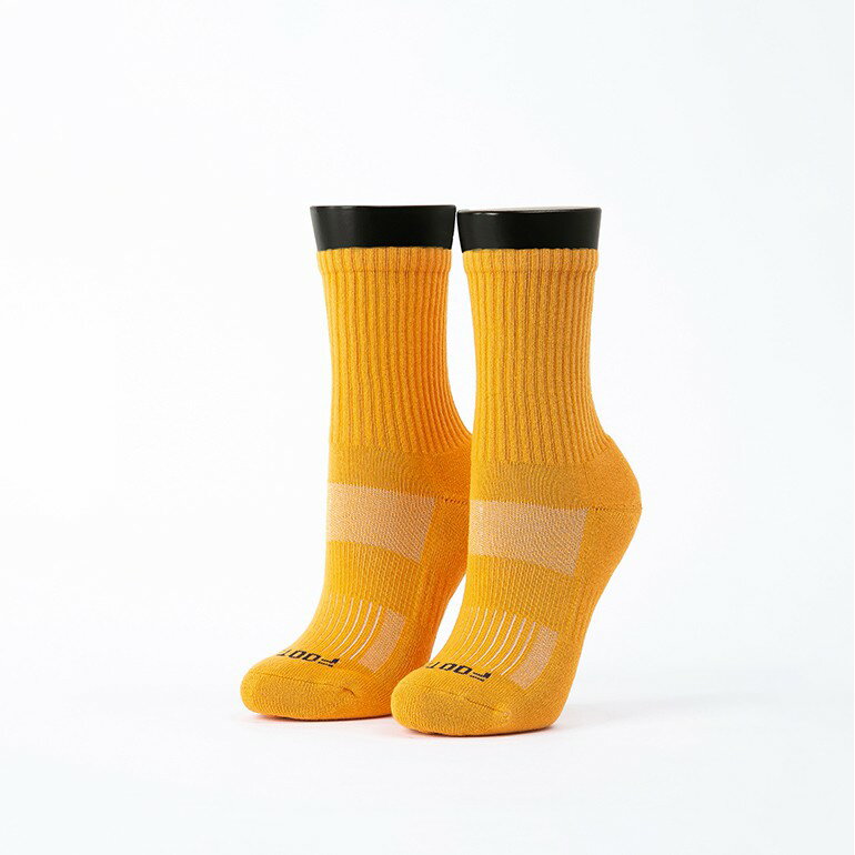 FOOTER 極簡素色主義者襪 除臭襪 運動襪 襪子 氣墊襪 中筒襪(女-ZH167M)