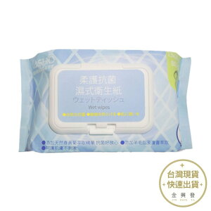 Kesho 柔護抗菌濕式衛生紙 80抽 濕式衛生紙 濕紙巾 抗菌【金興發】