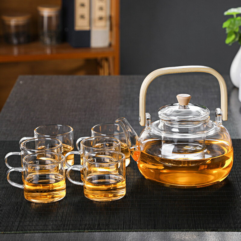 優樂悅~玻璃煮茶壺煮茶器電陶爐燒茶壺電熱茶爐家用泡茶壺白茶具套裝手沖壺 茶壺