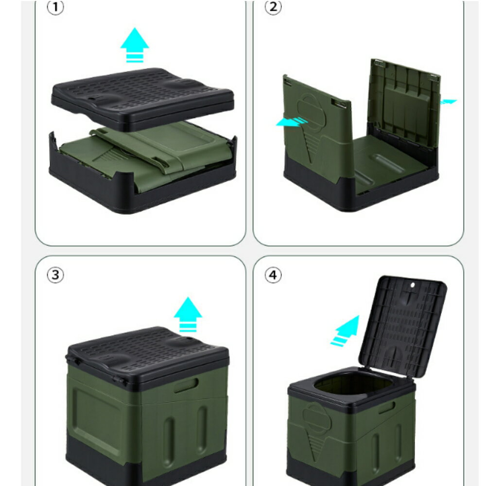 美麗大街【111081222】露營馬桶便攜式防臭廁所露營車上用應急可折疊 4