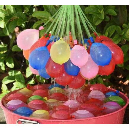 寶貝屋 灌水球神器 快速灌水球 附轉接頭 一包3束 一束37個 氣球 合計水球大戰 快速注水派對歡樂 玩水 打水仗