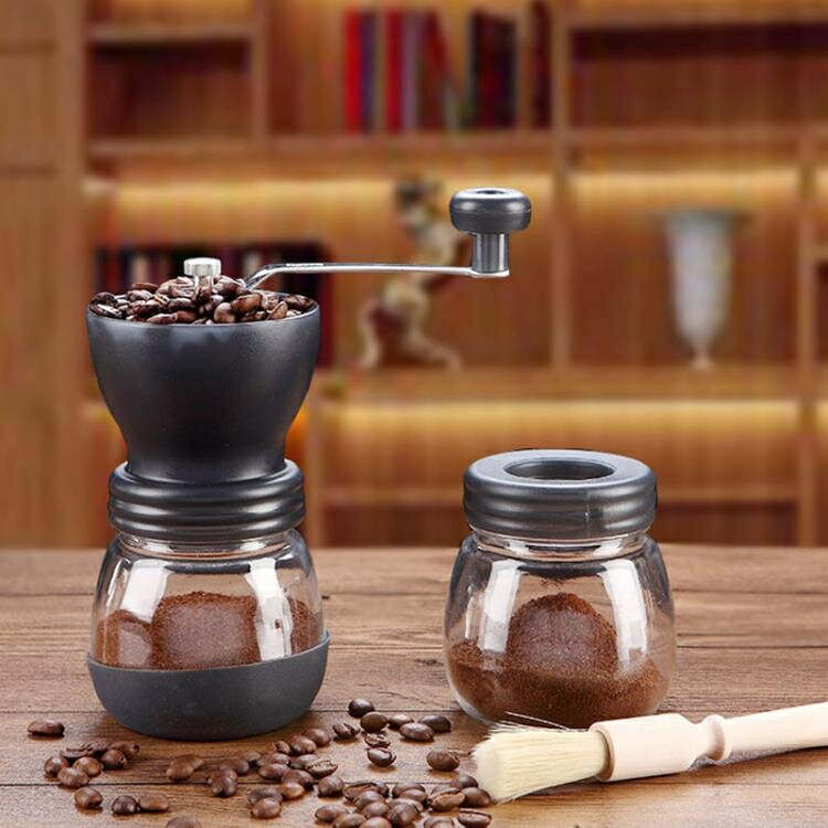 磨豆機 手磨咖啡機手搖咖啡磨豆機小型咖啡豆研磨器現磨手動套裝
