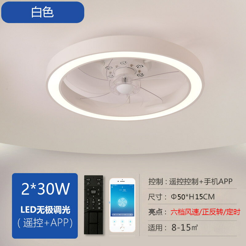 【臺灣公司 可開發票】110v220v跨境超薄吊扇燈臥室吸頂餐廳隱形電風扇燈極簡客廳2023年