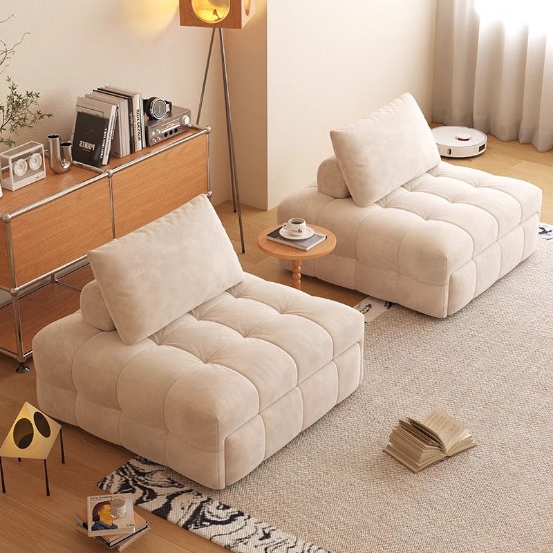 【限時優惠】2024新款沙發床兩用小戶型伸縮布藝沙發陽臺奶油風日式懶人沙發床