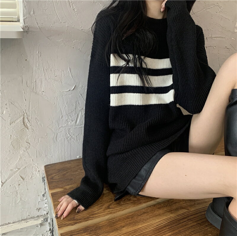 秋冬款女裝2021年新款洋氣減齡上衣百搭慵懶風小個子內搭鹽系毛衣