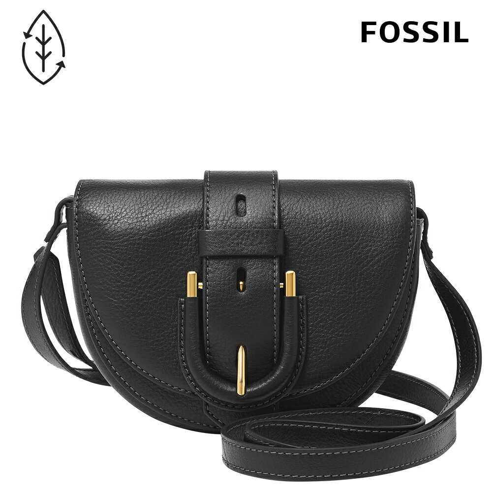送禮首選★FOSSIL Harwell 真皮翻蓋馬鞍包ZB1853001【美國時尚品牌】 附防塵袋+提袋【全館滿額折價★FOSSIL全系列包夾送美妝蛋】