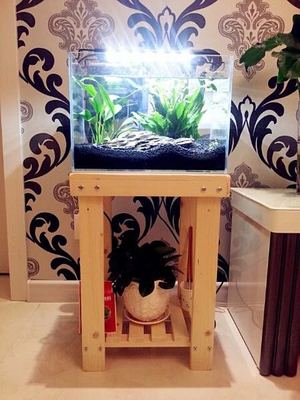 免運 新款上市 置物架 實木魚缸桌魚缸底座缸架草缸花架假山架子多層置物架草缸松木魚缸