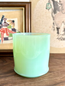 日本中古 vintage奶玉玻璃罐 奶玻璃杯 古道具