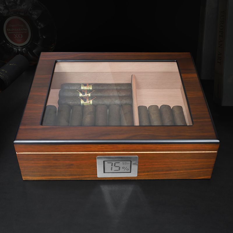 雪茄收納盒 雪茄保濕盒 高檔雪茄盒 雪松木保濕盒 便攜式雪茄保濕盒 實木大容量密封存儲煙盒