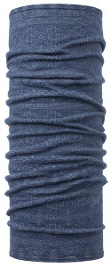 【【蘋果戶外】】BUFF BF115399 西班牙《舒適》印花美麗諾羊毛頭巾 丹寧藍紋 保暖魔術頭巾 merino wool