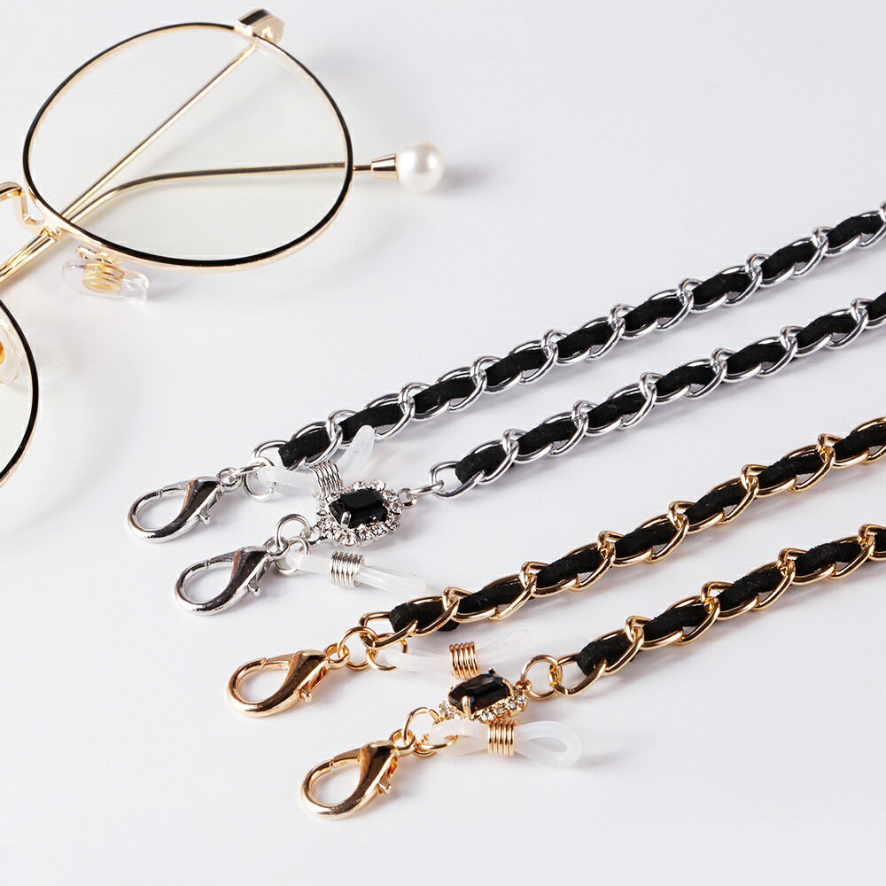 😷台灣現貨😷小香風 口罩鍊 口罩鏈 眼鏡鍊 眼鏡鏈 口罩掛繩 眼鏡掛繩 口罩項鍊 附龍蝦扣+眼鏡套 韓版口罩鏈 7