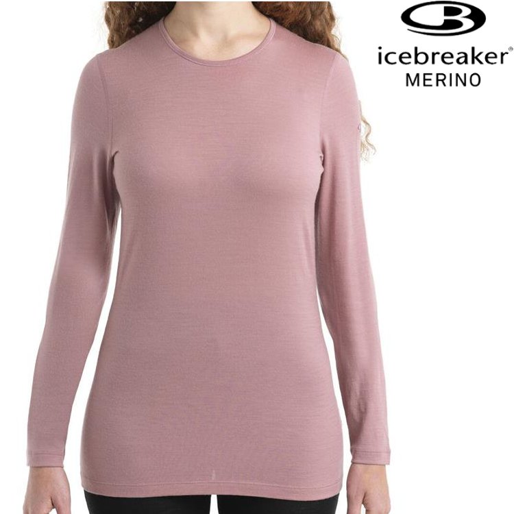 Icebreaker Oasis BF200 女款 素色圓領長袖上衣/美麗諾羊毛排汗衣 104375 937 丁香紫