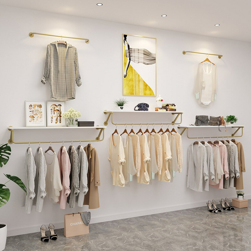 附發票 廠家直銷 服裝店展示架上墻壁掛式男女裝店貨架陳列架落地衣架掛衣架