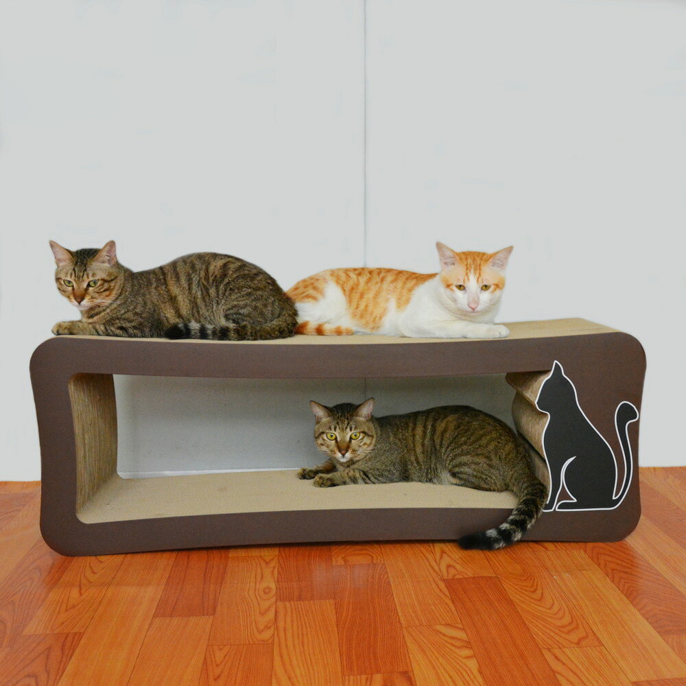 【台灣現貨】加長鈴鐺互動貓抓板 特大超豪華特硬磨爪板 肥貓可用貓抓板貓咪座椅貓窩 2