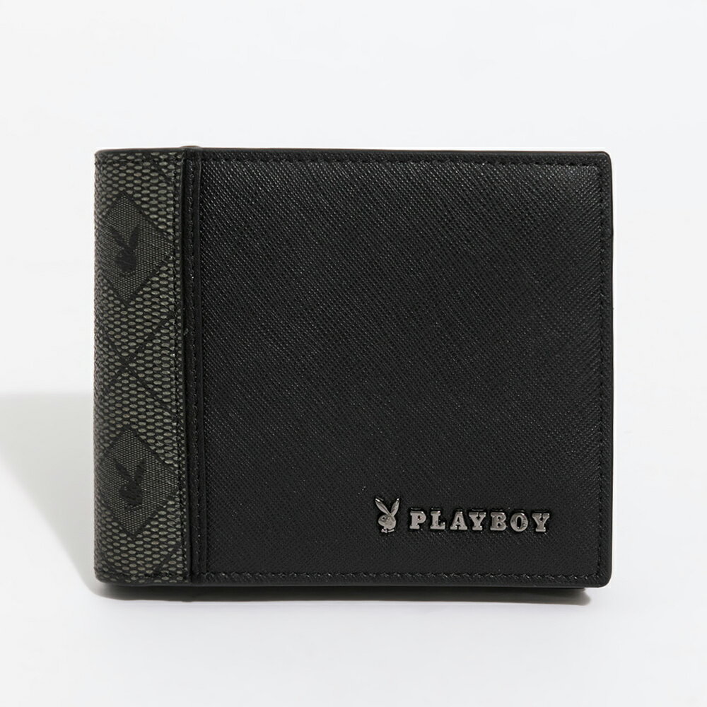 PLAYBOY - 中翻短夾  Black Knight系列 - 黑色