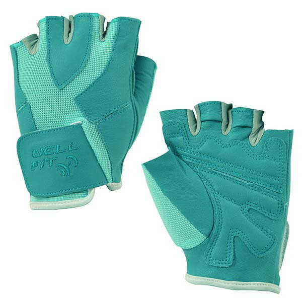 《台南悠活運動家》WELLFIT 健身手套 藍綠 WF050004804